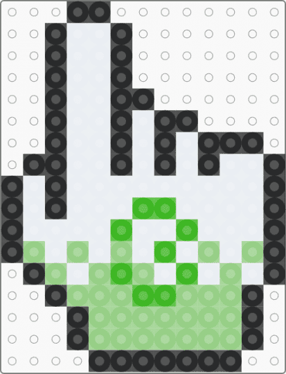 small player 3 hand - teal, white