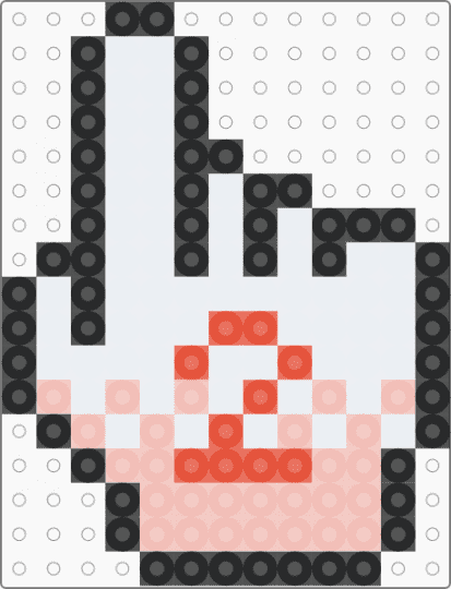 small player 2 hand - beige, red, white