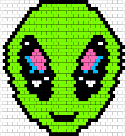 alien head - alien,space,extraterrestrial,face,smile,cute,galaxy,eyes,green,black