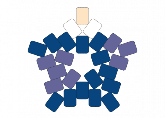 Ragatha tadc star - blue, peach, purple, ragatha, ragatha tadc, star, tadc, white