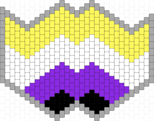 (Pride mask) non binary pride mask - mask, non binary, pride, yellow