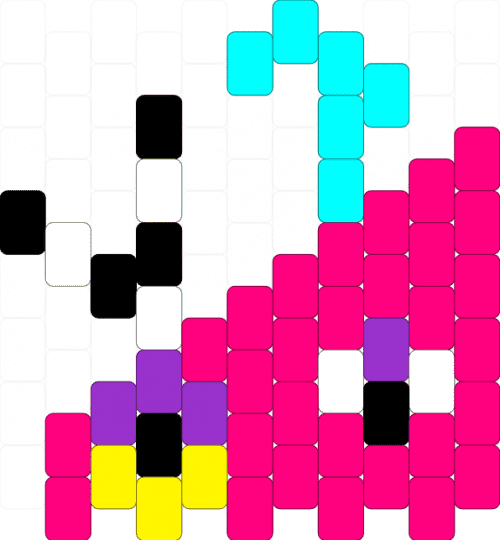 I tried it's a zooble flat charm, redo? - character, flat charm, neon pink, pink, tadc, triangle, zooble