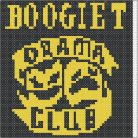 boogie t drama club - boogie t,drama club,logos,dj,edm,music,yellow,black