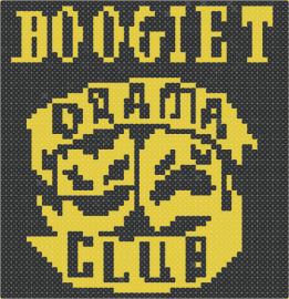 boogie t drama club - boogie t,drama club,logos,dj,edm,music,yellow,black