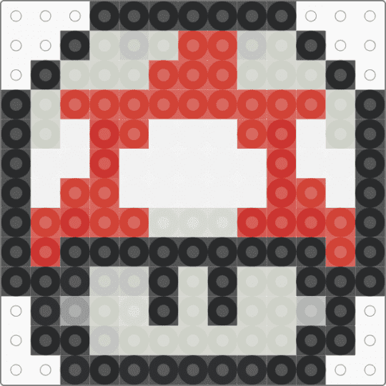 Mario Mushroom - red, white