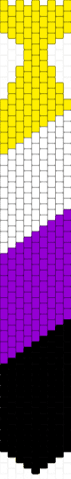 non-binary tie - purple, yellow