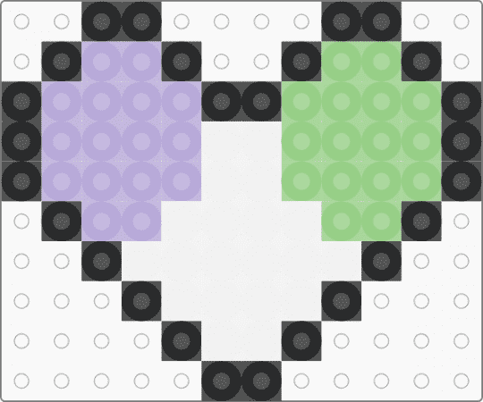 genderqueer heart - pink, teal