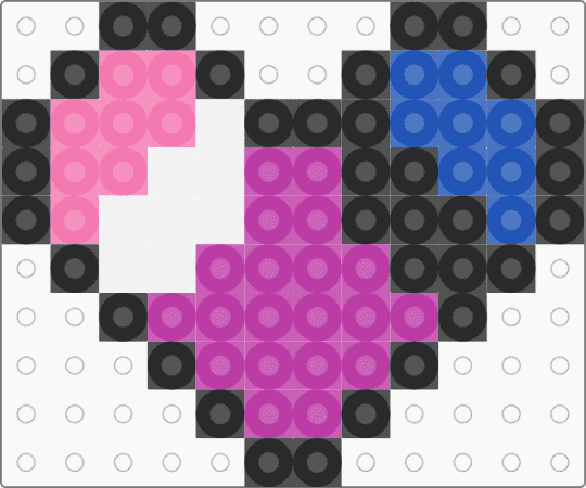 genderfluid heart - pink