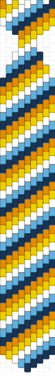 aroace tie - blue, light blue, orange, yellow