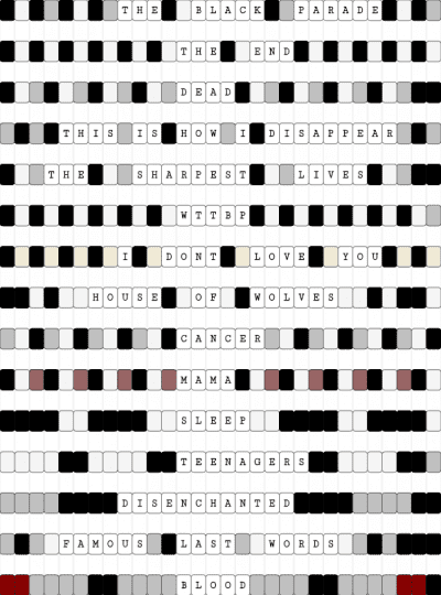 the black parade - beige, white