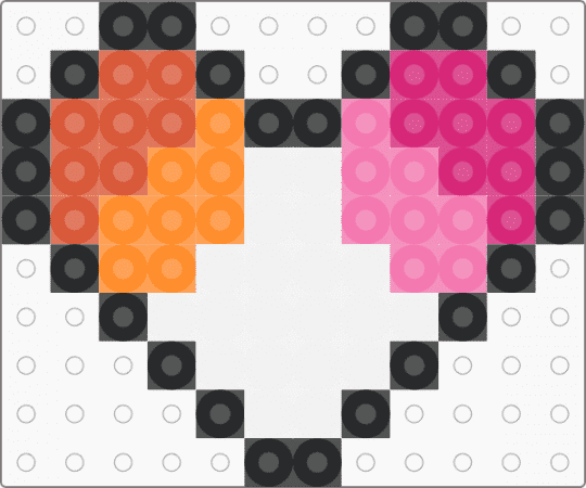 lesbian heart - pink