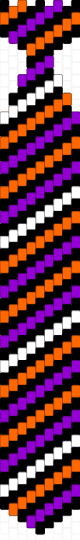 halloween tie - orange, purple
