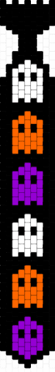 ghost tie - black, orange, purple