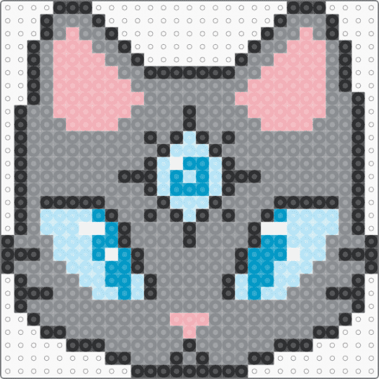 3 eyed cat pattern adjustment - gray
