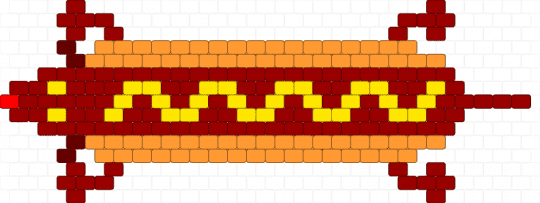 Hawt Dawg - dachshund, dog, hot dog, hotdog, ketchup, mustard, orange, red, sausage, weiner dog