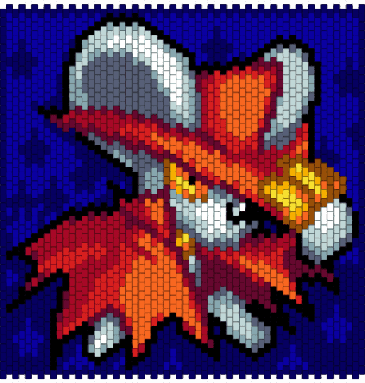 Daroach Mock-Pixel Art Panel - daroach, gaming, kirby, nintendo, panel, pixel art, purple, red, squad, squeak