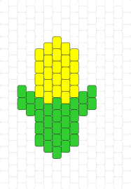 Corn Charm - corn,food,ear,charm,farm,simple,yellow,green
