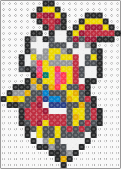 Magearna - gray, red, yellow