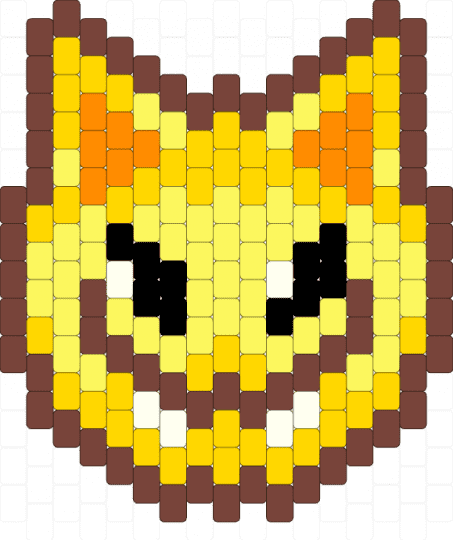 animal jam fang emoji - brown, yellow