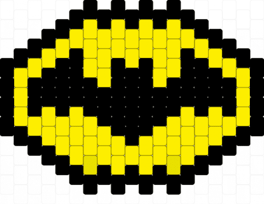 Batman Symbol - batman, black, charm, symbol, yellow