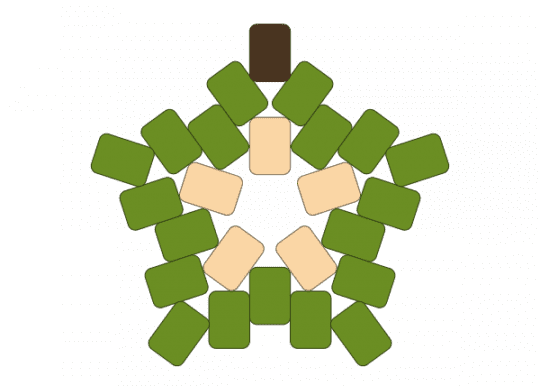 Pear star - green