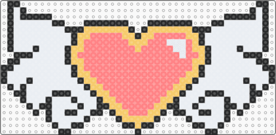 heart!! - heart, love, red, wings, yellow