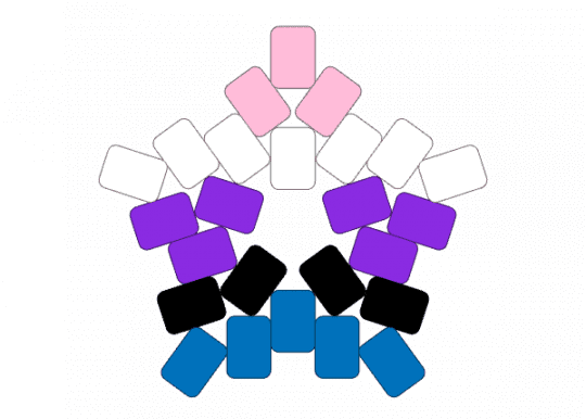 Gender Fluid Small Star - blue, gender fluid, pride, pride flag, purple, queer, star
