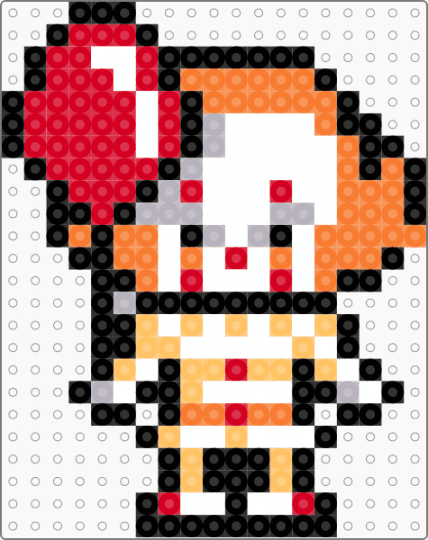 Penywise - clown, it, orange, pennywise, red