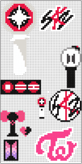 BTS Logo - pink, red, white