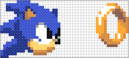 Sonic - blue, orange, purple
