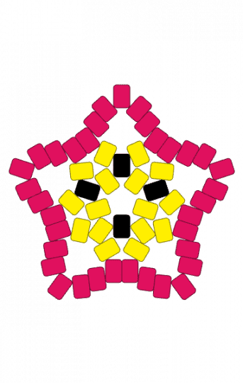 Passion fruit star - cotdfruit, fruit, passion fruit, pink, pink and yellow, star, yellow