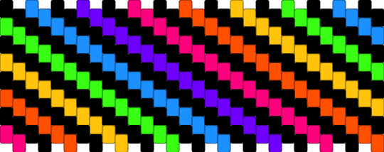 Rainbow Stripes - black, colorful, light blue, yellow