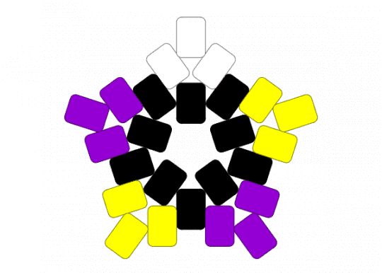 nonbinary / murder drones star - character, non binary, purple, yellow