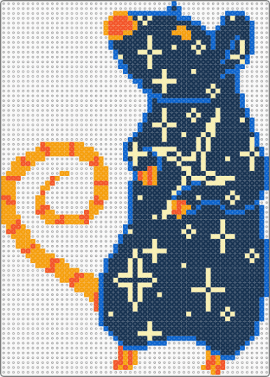 starry rat - blue, rat, rodent, space, star, starry, stars