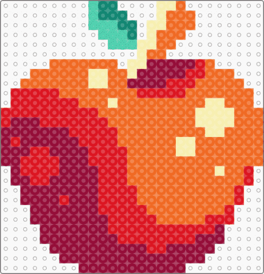 apple! - apple, brown, food, fruit, orange, red, red orange