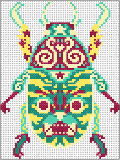 colorful beetle - beetle, colorful, teal, yellow