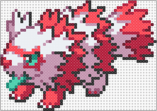 shiny galarian zigzagoon - galar, galarian, gaming, pink, pokemon, red, teal, zigzagoon