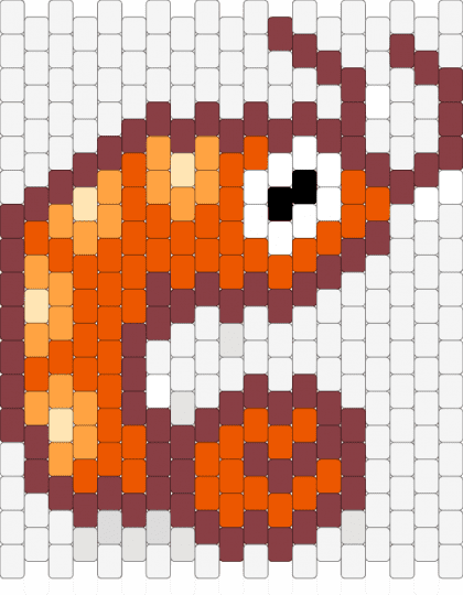 Fih - brown, orange, white