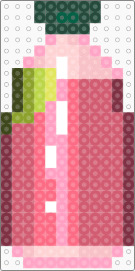 peach soda - brown, pink, red