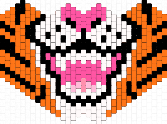 Tiger mask - animal, cat, colorful, cosplay, furry, kandi, mask, orange, pink, tiger