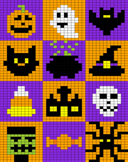 Halloween - orange, purple