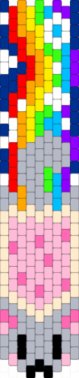 Nyan cat tie READ DESC - beige, blue, cat, cute, nyan cat, pink, rainbow, scene, small, star, tie