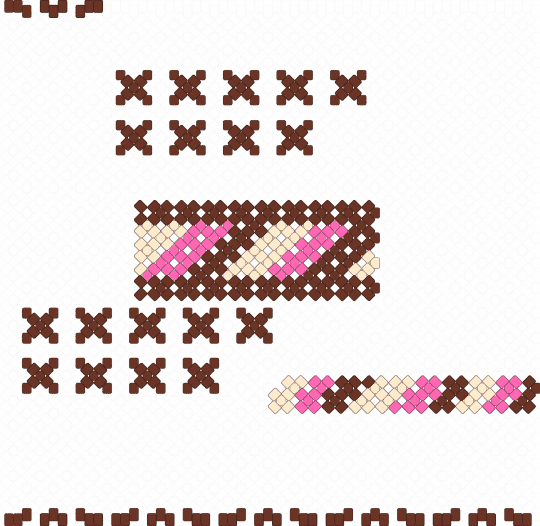 🍨 Neapolitan ice cream sandwich X-Base rotating cuff 4X ALL PARTS 🍨 - brown, ice cream, ice cream sandwich, neapolitan ice cream, neapolitan icecream, x base cuff