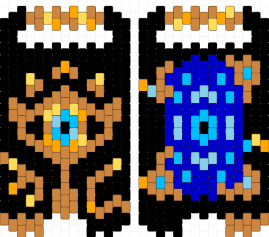Sheikah slate both sides (Zelda) - black, orange, purple