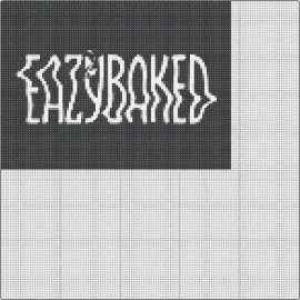 Easy baked EDM - eazybaked,text,dj,band,music,logo,white,black