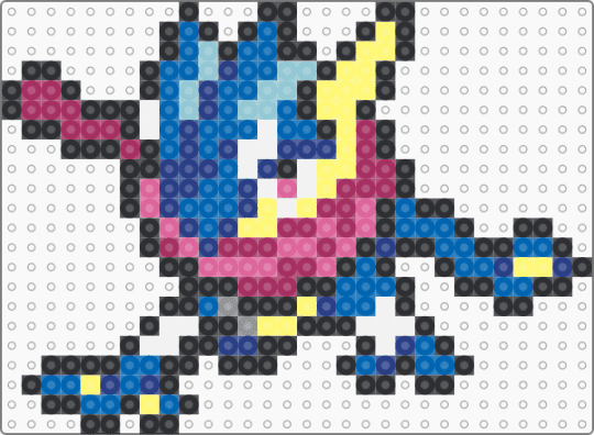 Greninja Pokemon - blue, pink
