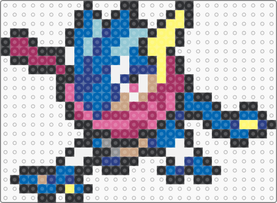 Greninja Pokemon - blue, pink