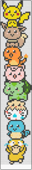 pokemon bookmark - beige, colorful, teal, yellow
