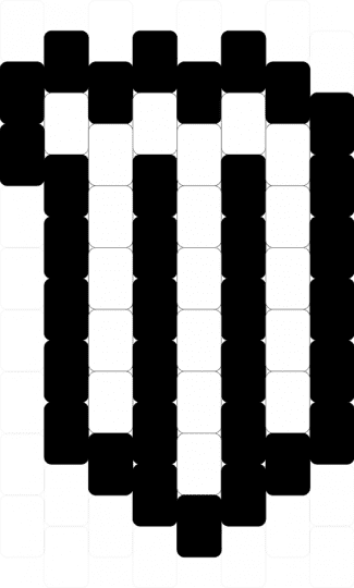 Remixed monster charm - black, white