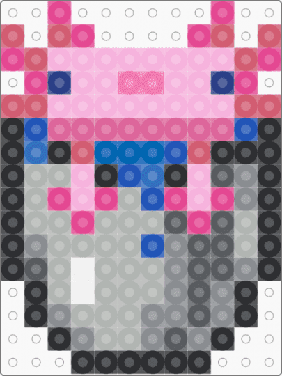 Minecraft Bucket of Axolotl - beige, gray, pink